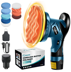 lot 172 image: Saker Mini Cordless Buffer Polisher - 6 Portable Polishing Machine Kit for Car Detailing