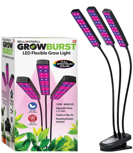 lot 234 image: BellHowell Growburst 24 Indoor Plant Growing Lamp with 8 Brightness Settings