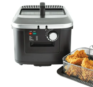 lot 255 image: Mainstays 4L Deep Fryer, Stainless Steel Lid, Electric