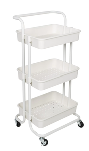 lot 259 image: Honey Can Do, 3 Tier Rolling Craft Cart with Handle