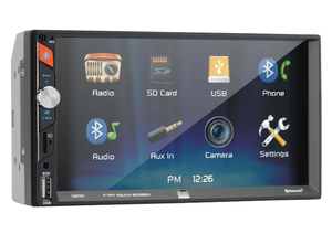lot 298 image: Dual 7 Double-Din in-Dash Mechless Receiver with Bluetooth