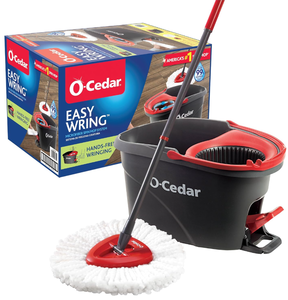 lot 332 image: O-Cedar EasyWring Microfiber Spin Mop, Bucket Floor Cleaning System