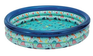 lot 333 image: Bluescape Blue Dino 3-Ring Inflatable Swimming Pool for Kids