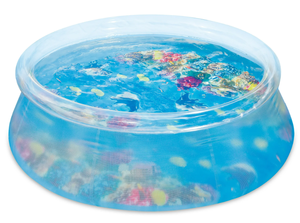lot 334 image: Bluescape Transparent 3D Above Ground Ring Pool with 2 Pairs of Goggles