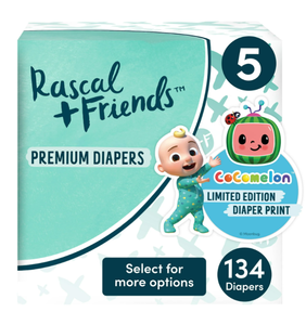 lot 411 image: Rascal & Friends Disposable Diapers , Size 5, 134 Count