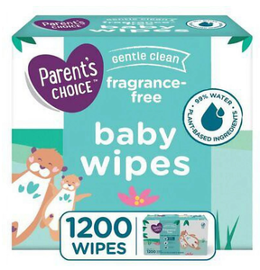 lot 423 image: Parents Choice Fragrance Free Baby Wipes Assorted Counts 1200 Wipes