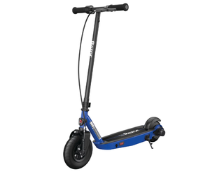 lot 309 image: Razor Black Label E100 Electric Scooter  Blue, up to 10 mph, 8 Pneumatic Front Tire, for Kids Ages 8