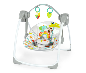 lot 315 image: Bright Starts Playful Paradise Portable Compact Baby Swing with Toys