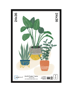 lot 404 image: Lot of 2 24x36 Basic Black Poster Frame