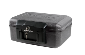 lot 408 image: SentrySafe 1200 Fire-Resistant Box with Key Lock