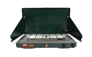 lot 410 image: Coleman Brand, Matchlight 10,000 BTU 2-Burner Propane Stove, black