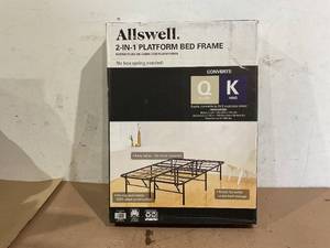lot 65 image: KingQueen Allswell 14 Convertible High Platform Metal Bed Frame