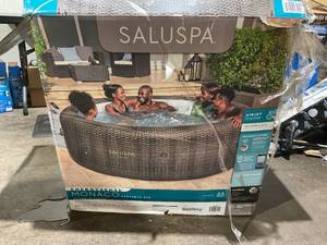 lot 187 image: Bestway SaluSpa St Moritz Large Round AirJet 7 Person Inflatable Hot Tub