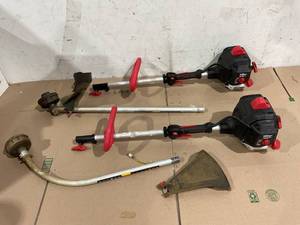 lot 199 image: LOT OF 2 Hyper Tough 2 Cycle 26cc 17 Curved Shaft Trimmer