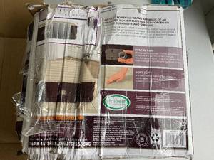 lot 393 image: Queen Size Bestway Maroon 20 Air Mattress with Built-in Pump
