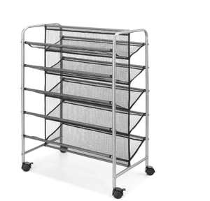 lot 350 image: Mainstays 5 Tier, 30 Pair, Metal Mesh Shoe Rack