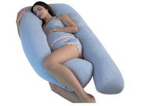 lot 586 image: Pharmedoc Pregnancy Pillows, U-Shape Full Body Pillow - Solid  Removable Jersey Cover - Grey  Pregnancy Pillows for Sleeping  Body Pillows for Adults