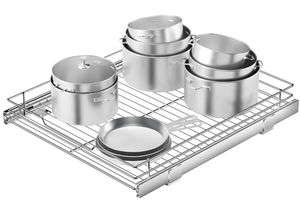 lot 517 image: G-TING Pull Out Cabinet Organizer, Heavy Duty Slide Out Pantry Shelves Sliding Drawer Storage for Home