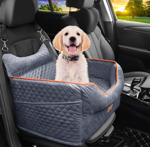 lot 533 image: Dog Car Seat - Memory Foam Dog Booster Seat for Small Dogs Up to 25lbs-Elevated Pet Car Seat