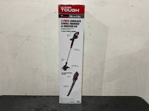 lot 40 image: Hyper Tough 20V Max Cordless Combo Kit, 10 String Trimmer & 130 mph Sweeper