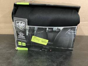 lot 372 image: Auto Drive 3 Pack Set Rayne Front and Rear Car Seat Covers Black