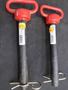 lot 29 image: 2 NEW RED HANDLED HITCH PINS