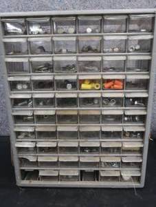 lot 40 image: 60 DRAWER STACK ON STORAGE CABINET FULL