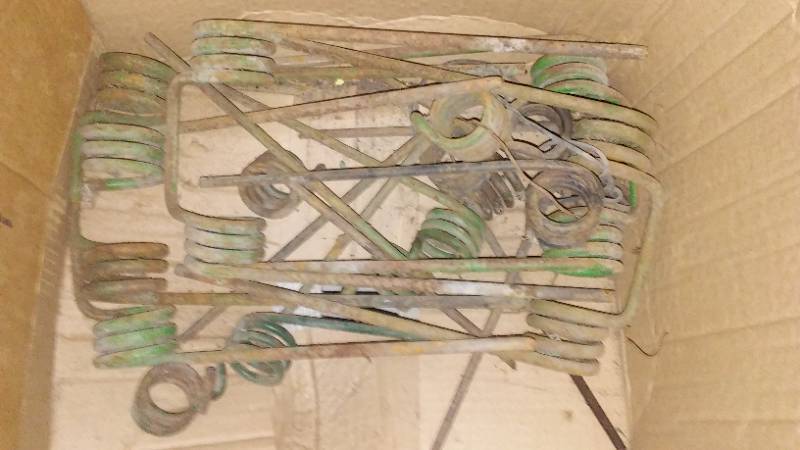 lot 562 image: Tillage replacement Springs, Blades and Tines. Huge Lot of metal