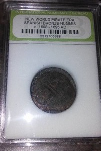 lot 33 image: Bronze Nummis Coin 1608-1695.