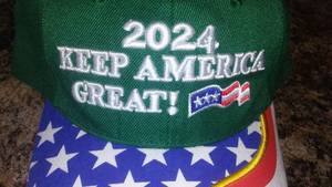 lot 35 image: 2024 Trump Cap, Embroidered. Keep America Great.
