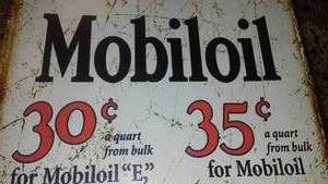 lot 46 image: Mobil Oil Gargoyle 8 X 12 Metal Sign.
