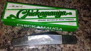 lot 193 image: Chickamauga Knife, Mother Of Pearl Handle.