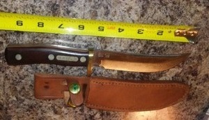 lot 200 image: Old Timer Hunting Knife, And Sheath.