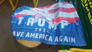 lot 188 image: Trump Flag 3x5 Polyester. Save America Again