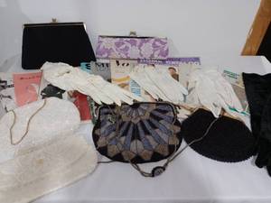 lot 98 image: Vintage Purses, Clutches, Fashion Mags And More.