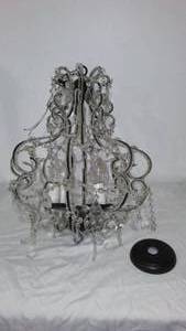 lot 273 image: Crystal Beaded Chandelier Fixture.