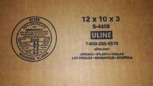 lot 104A image: NEW Uline Boxes 12x10 X3 (25) New.