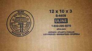 lot 101A image: NEW Uline Boxes 12x10 X3 (25) New.