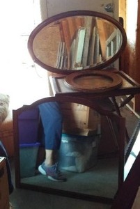 lot 340 image: Vintage Wall Mirrors (2) And More.