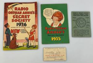 lot 11 image: 1930s  Orphan Annie Items Including Radio Orphan Annies Secret Society & More