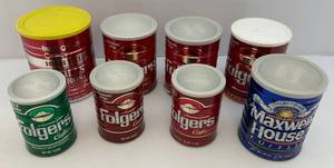 lot 83 image: Misc. Vintage Coffee Cans