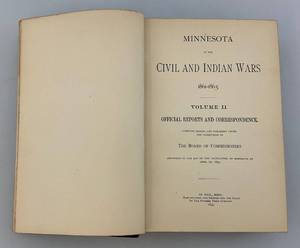 lot 193 image: 1890 Minnesota In The Civil War And Indian War Reports & Correspondence Book (Really Cool)
