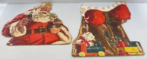 lot 241 image: 1947 Coca Cola Santa Claus Cardboard Store Display (AS SEEN)