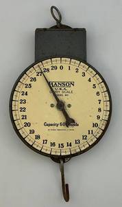 lot 262 image: Vintage Hanson Dairy Scale