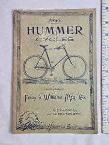 lot 4 image: 1895 Hummer Cycles Catalog by Foley & Williams Mfg. Co.