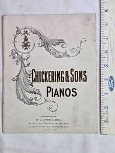 lot 7 image: September 1892 Chickering & Sons Pianos Catalog