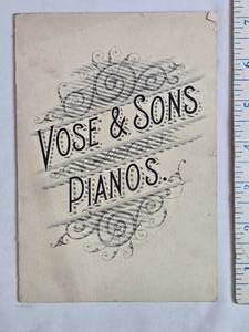 lot 10 image: 1893 Vose & Sons Pianos Catalog