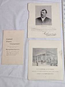 lot 23 image: Collection of Historical Piano Ephemera Pages - Featuring Kimball Pianos & Worlds Columbian Exposition Exhibit