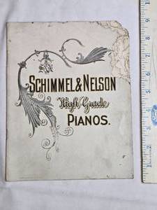 lot 24 image: Schimmel & Nelson High-Grade Pianos Catalog, 1893