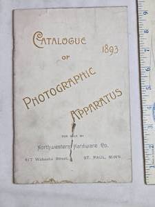 lot 40 image: Northwestern Hardware Co. Photographic Apparatus Catalogue  Vintage Photographic Tools